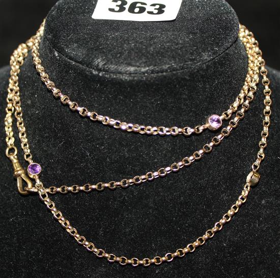 9ct & amethyst necklace